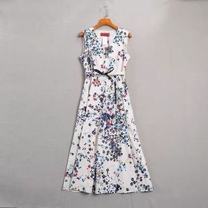 Ivory Floral Printed Cotton Dress